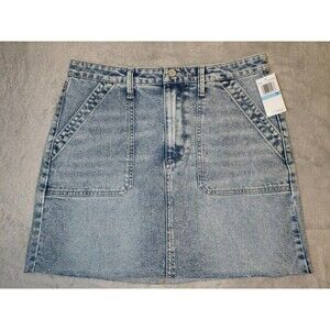 Edited by Remi Bader Women's Utility Mini Skirt Light Wash Denim Size 10
